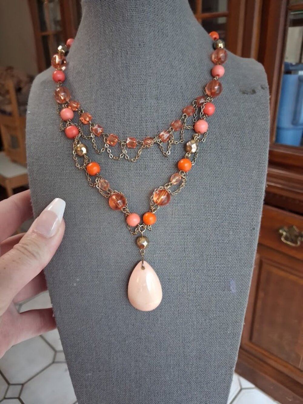 16 inch Double stranded beaded necklace